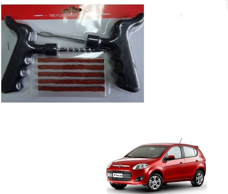AuTO ADDiCT Car Tool Safety With 5 Strip Tubeless Tyre Puncture Repair Kit For Fiat Palio Tubeless Tyre Puncture Repair Kit