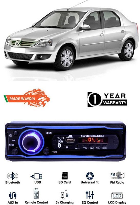 Purpleheart Blue 2029 USB/AUX/SD/BLUETOOTH/FM/MP3 BOOM MASTER STANDARD-PP284 Car Stereo  (Single Din)