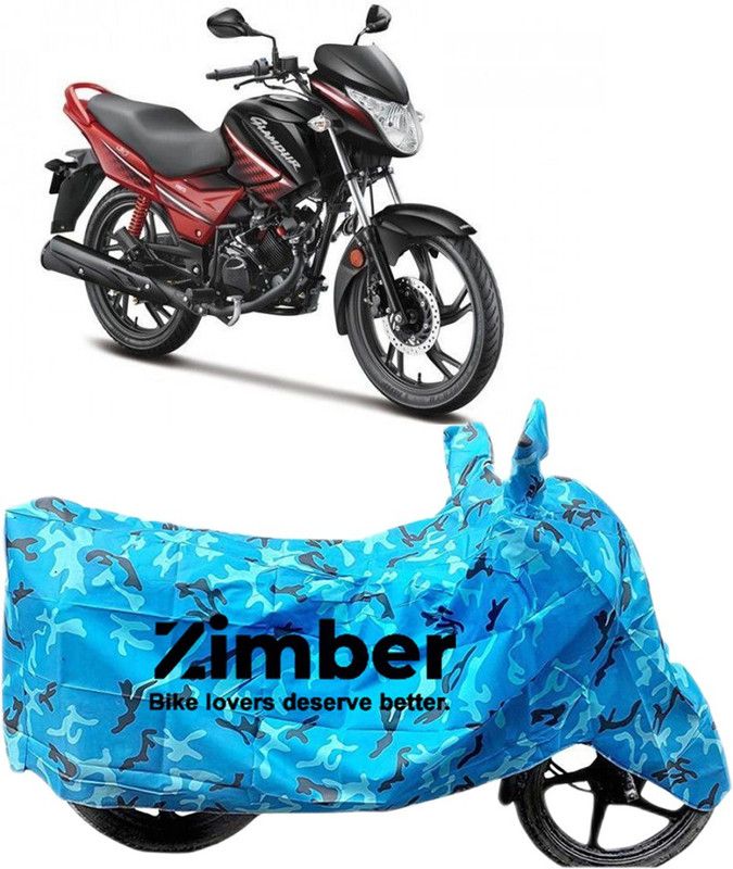 ZIMBER Two Wheeler Cover for Hero  (Glamour, Blue)