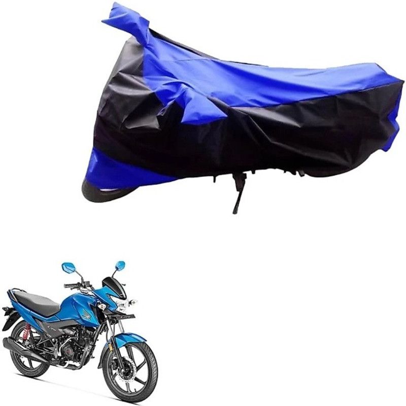 KAROBAR Two Wheeler Cover for Honda  (Livo, Black, Blue)