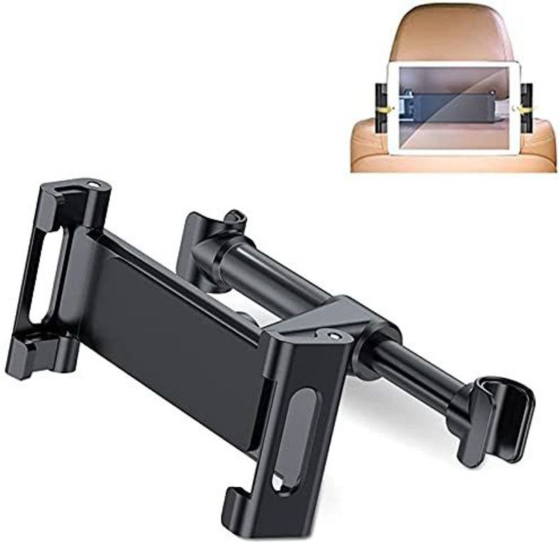 RHONNIUM Car Mobile Holder for Headrest  (Black)