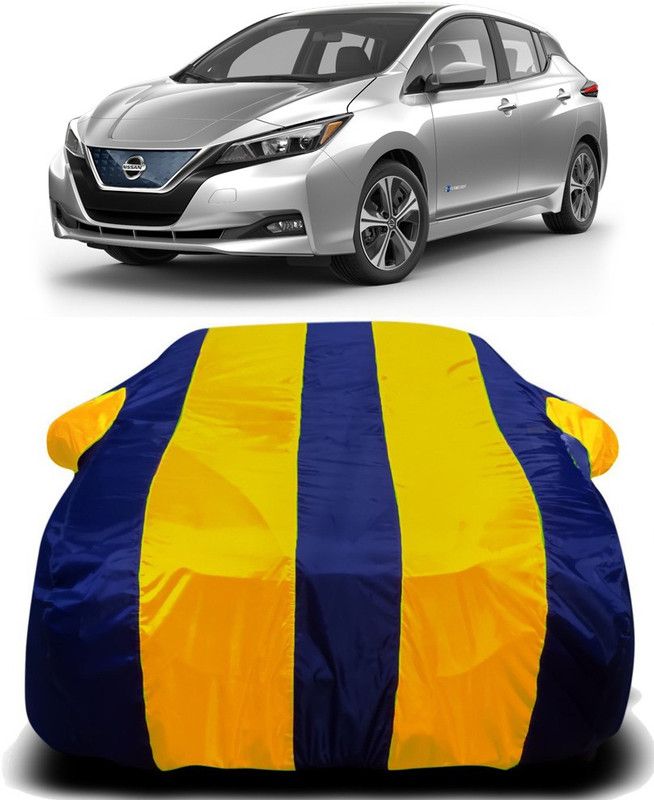 Furious3D Car Cover For Nissan Leaf EV (With Mirror Pockets)  (Yellow, Blue)