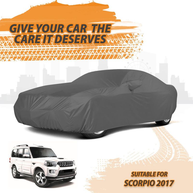 Drivo Car Cover For Mahindra Universal For Car (With Mirror Pockets)  (Grey)