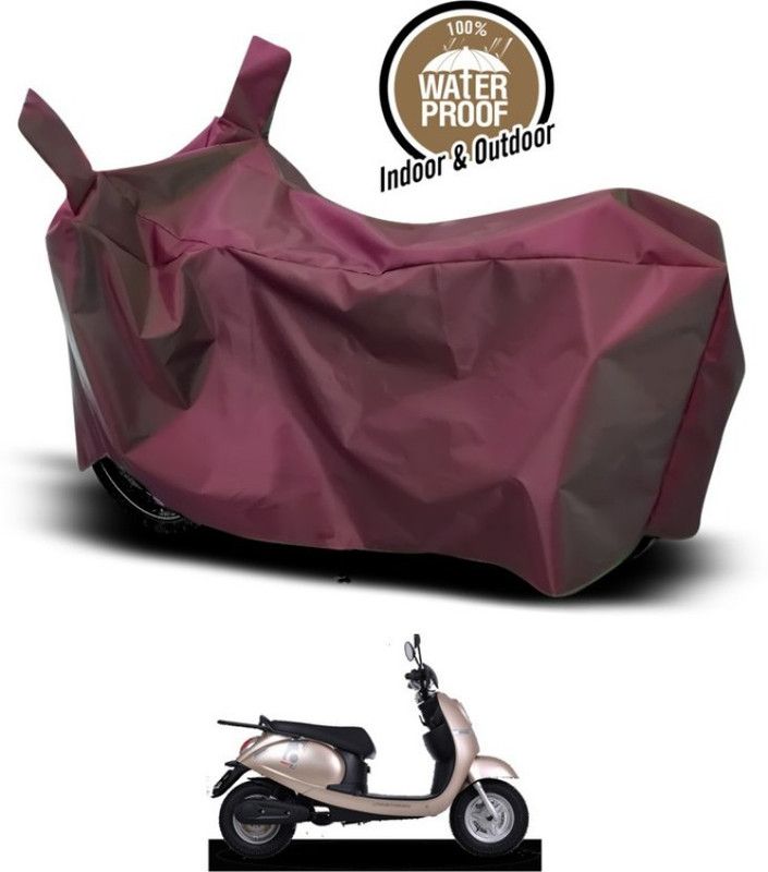 Human Plus Two Wheeler Cover for Avon  (E Scoot, Maroon)