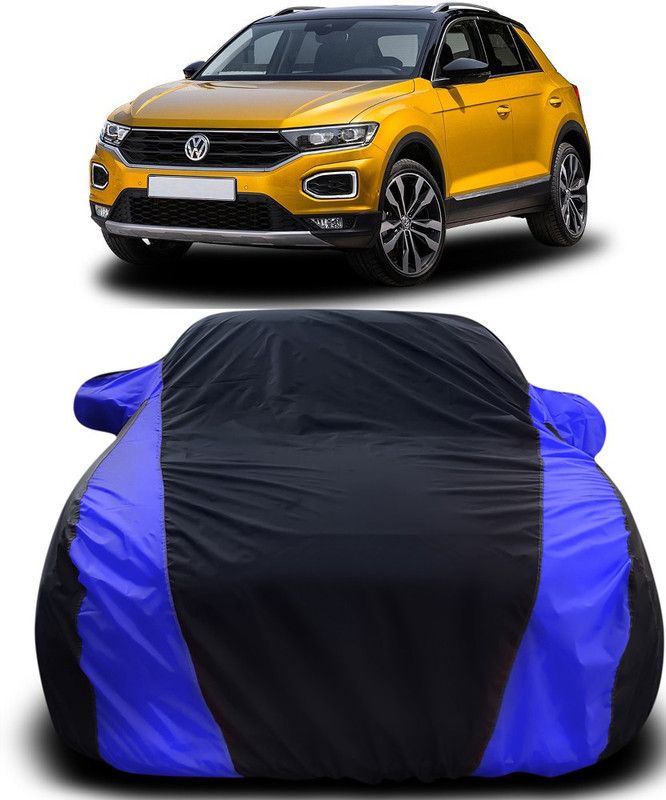 Genipap Car Cover For Volkswagen T-Roc (With Mirror Pockets)  (Black, Blue)