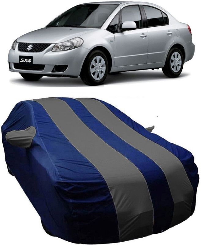 MoTRoX Car Cover For Maruti Suzuki Kizashi (With Mirror Pockets)  (Blue, Grey)