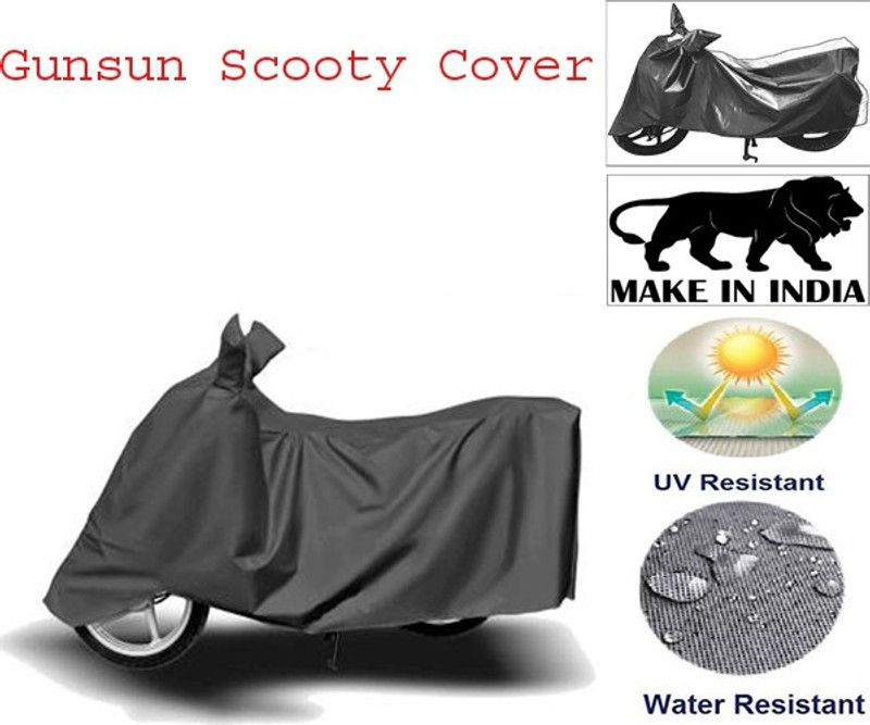 Gunsun Two Wheeler Cover for Bajaj  (Scooty, Grey)