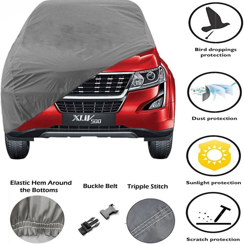 DING-DONG Car Cover For Mahindra XUV 500 (Without Mirror Pockets)  (Grey)