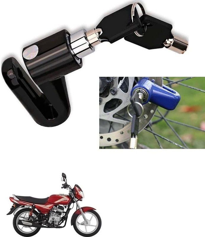 autoformonix Motorcycle Disc Brake Lock Security for Bajaj CT 100 Disc Lock  (Black)