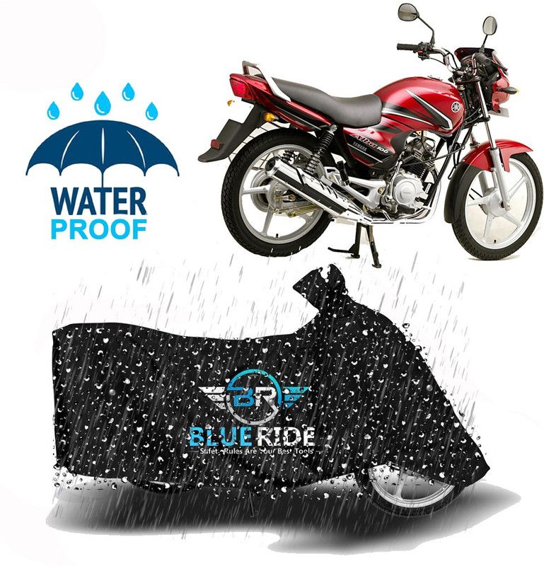 BLUERIDE Two Wheeler Cover for Yamaha  (Alba, Black)