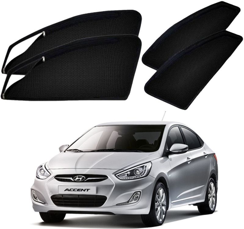 UK Blue Side Window Sun Shade For Hyundai Accent  (Black)