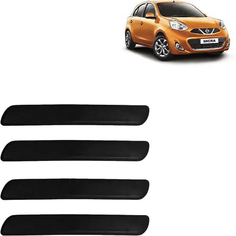 Rhtdm Silicone Car Bumper Guard  (Black, Pack of 4, Nissan, Micra)
