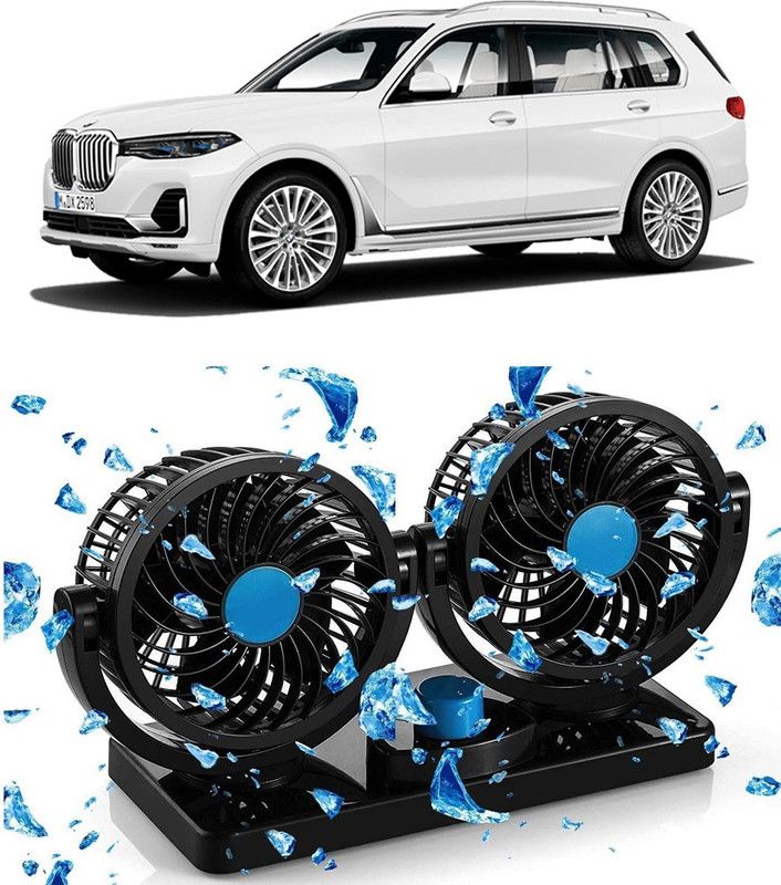 Enfield Works Car Fan 12V 360 Head 2 Speed Quiet Strong for All Auto Vehicles-CF077 Car Interior Fan  (12 V)