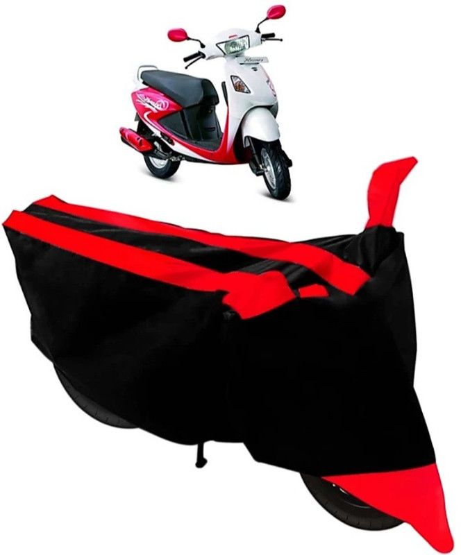 ELECTRIBLES Two Wheeler Cover for Hero  (Pleasure, Red, Black)