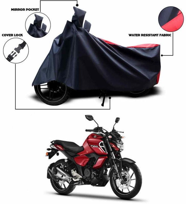 SEBOMGO Waterproof Two Wheeler Cover for Yamaha  (FZ-S FI, Red)