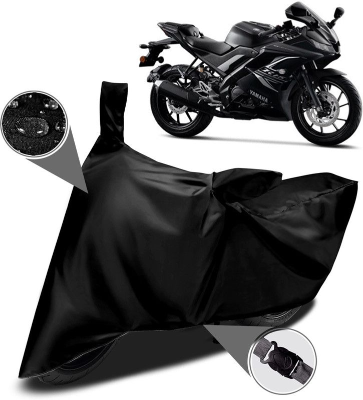 MAYROO Two Wheeler Cover for Yamaha  (R15 V3, Black)