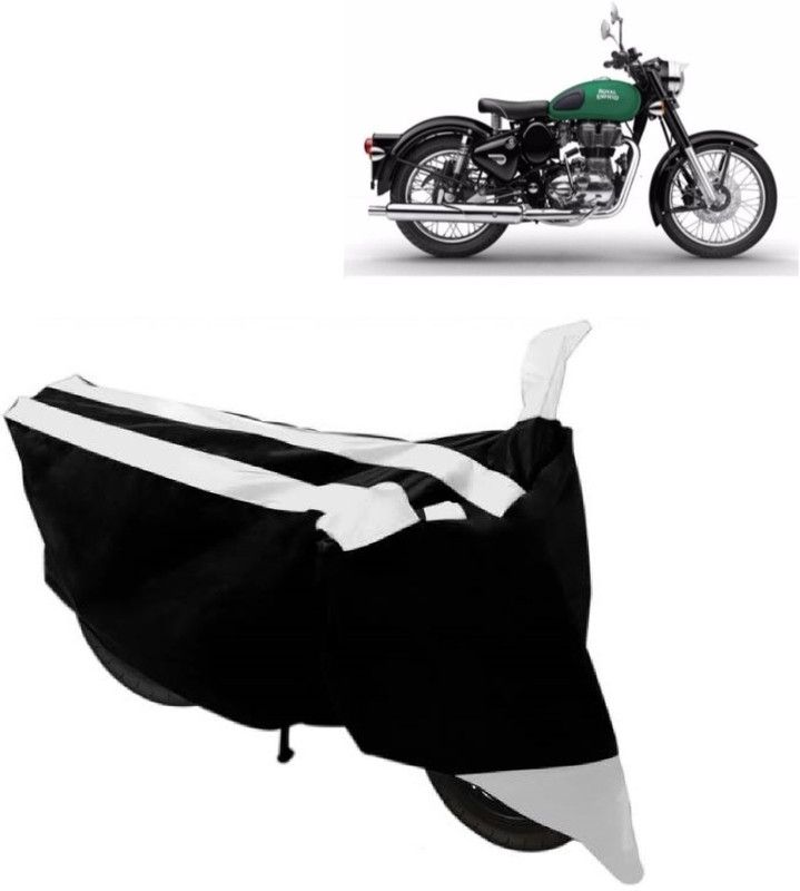 MoTRoX Two Wheeler Cover for Royal Enfield  (Twin, White)