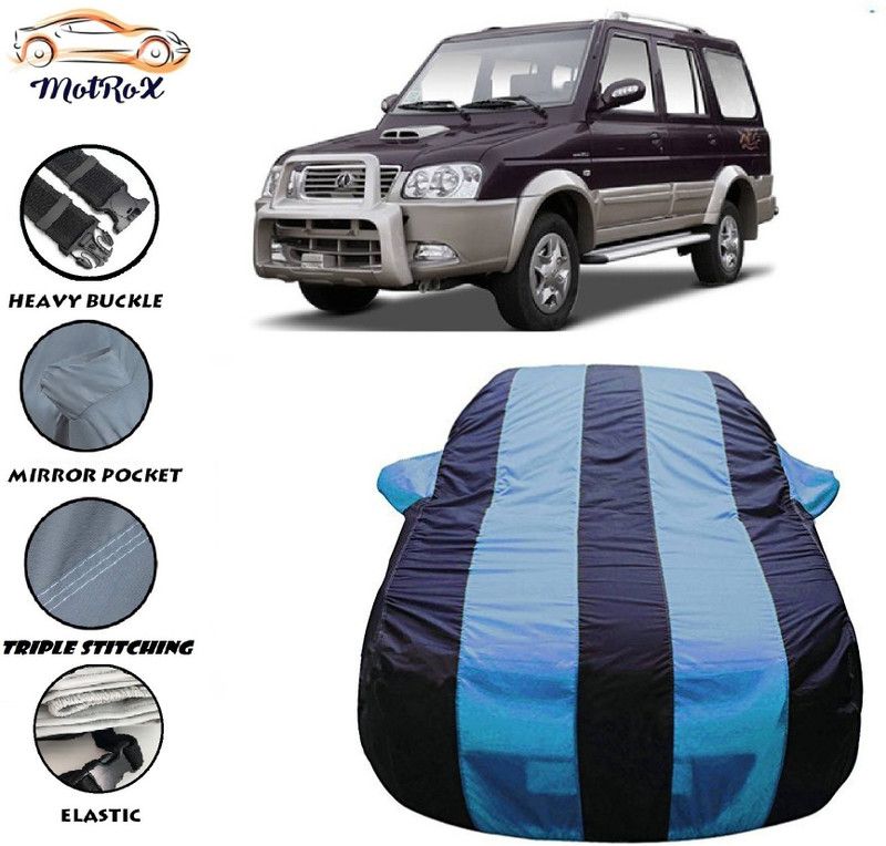MoTRoX Car Cover For Mahindra Alturas G4 (With Mirror Pockets)  (Blue, Blue)