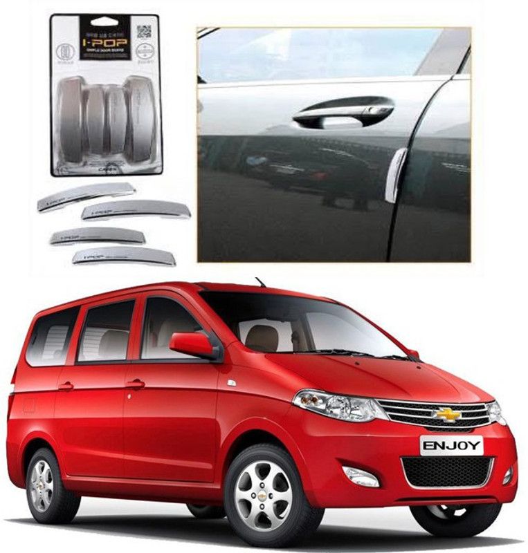 Etradezone Plastic Car Door Guard  (Silver, Pack of 4, Chevrolet, Enjoy)