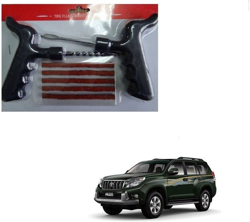 AuTO ADDiCT Car Tool Safety With 5 Strip Tubeless Tyre Puncture Repair Kit For Toyota Land Cruiser Prado Tubeless Tyre Puncture Repair Kit