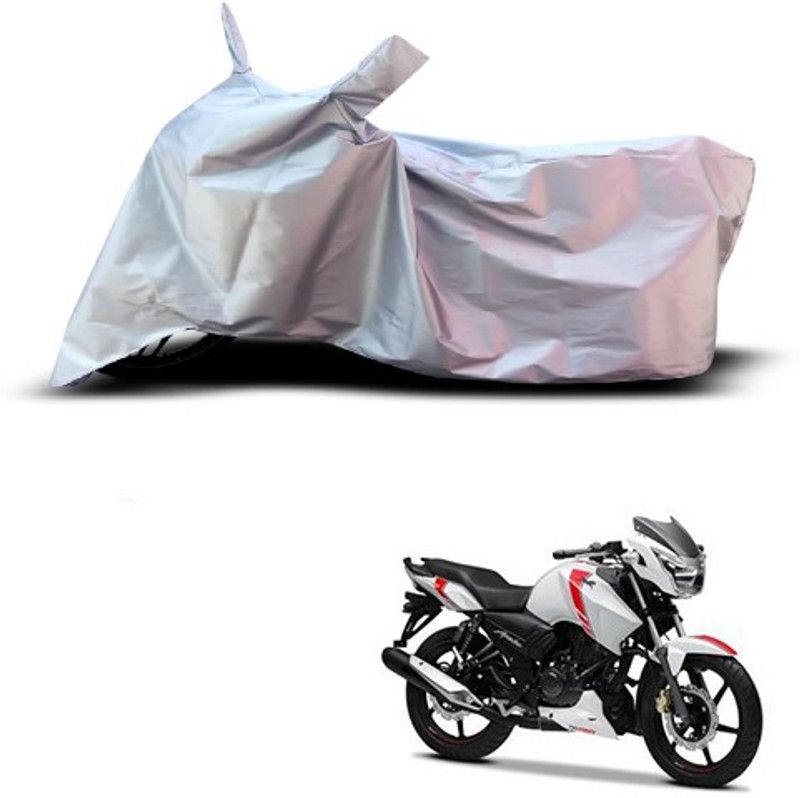 APNEK Waterproof Two Wheeler Cover for TVS  (Apache, Silver)