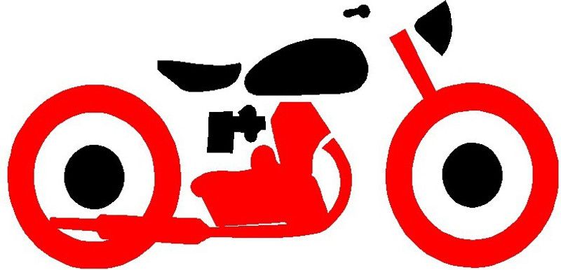 BikerZZZcluB Sticker & Decal for Bike  (Multicolor)