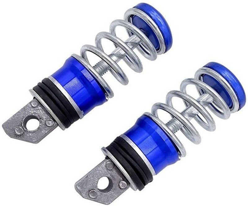 AXWee 1 Pair Spring Foot Rest Motorcycle Front Footrests Anti-Slip Foot Rest Foot Pegs(Blue) Foot Rest  (Blue)