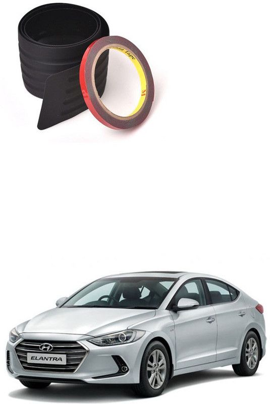 PRTEK Plastic Car Bumper Guard  (Black, Pack of 1 X MATT BLACK, Hyundai, Elantra)