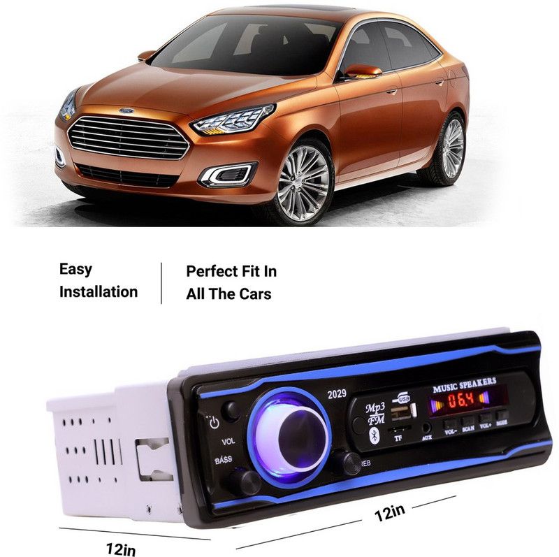 EverLand Blue Stereo-999 BLUETOOTH/USB/SD/AUX/FM/MP3 (BLUE & Black)-0-128 Car Stereo  (Single Din)