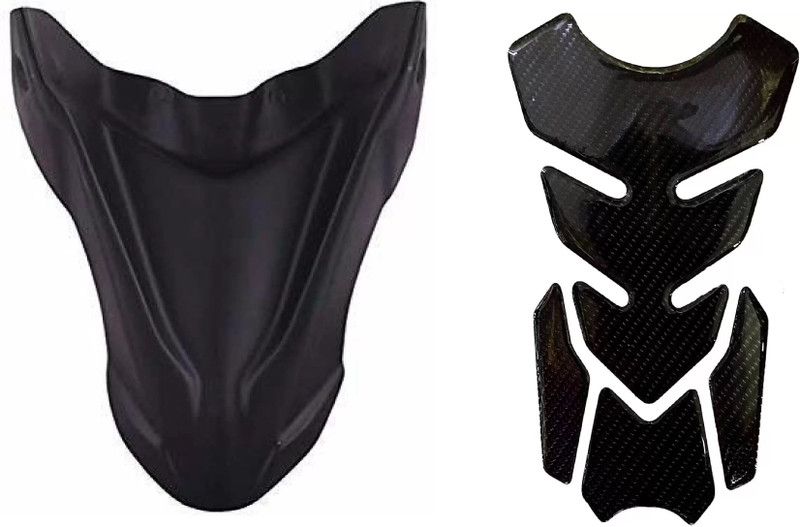 acube mart Tank Pad 7D 7DCF-1 stickers+Front Fender universal for bike MATT Black stickers Bike Tank Pad
