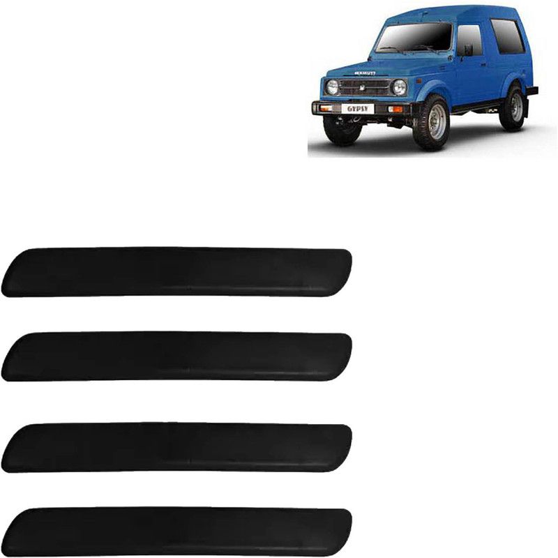 Rhtdm Silicone Car Bumper Guard  (Black, Pack of 4, Maruti, Gypsy MG-410)
