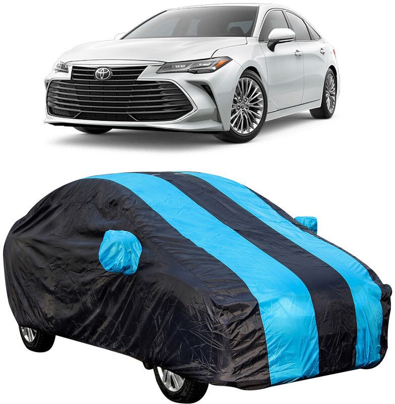 AutoTiger Car Cover For Toyota Avalon (With Mirror Pockets)  (Black, Blue)