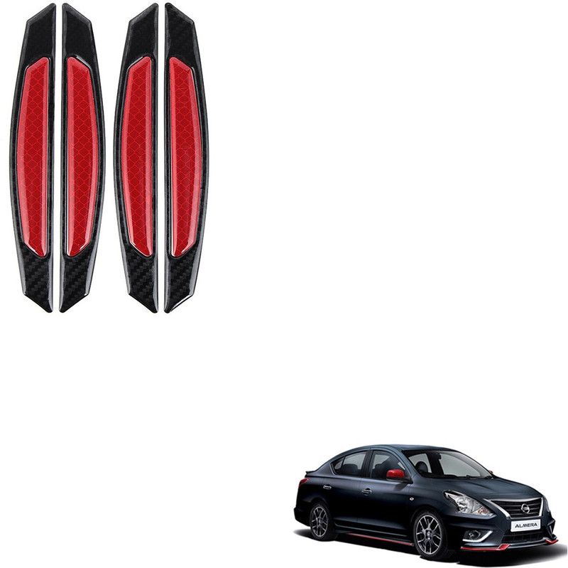 SEMAPHORE Plastic Car Door Guard  (Black, Red, Pack of 4, Nissan, NA)