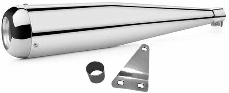 Dhe Best MegaPhone Full Chrome Glasswool/Filter Exhaust Silencer Royal Enfield Twin spark Royal Enfield Twin spark Full Exhaust System  (Mild Steel)