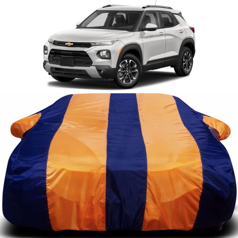 Genipap Car Cover For Chevrolet Trailblazer (With Mirror Pockets)  (Orange, Blue)