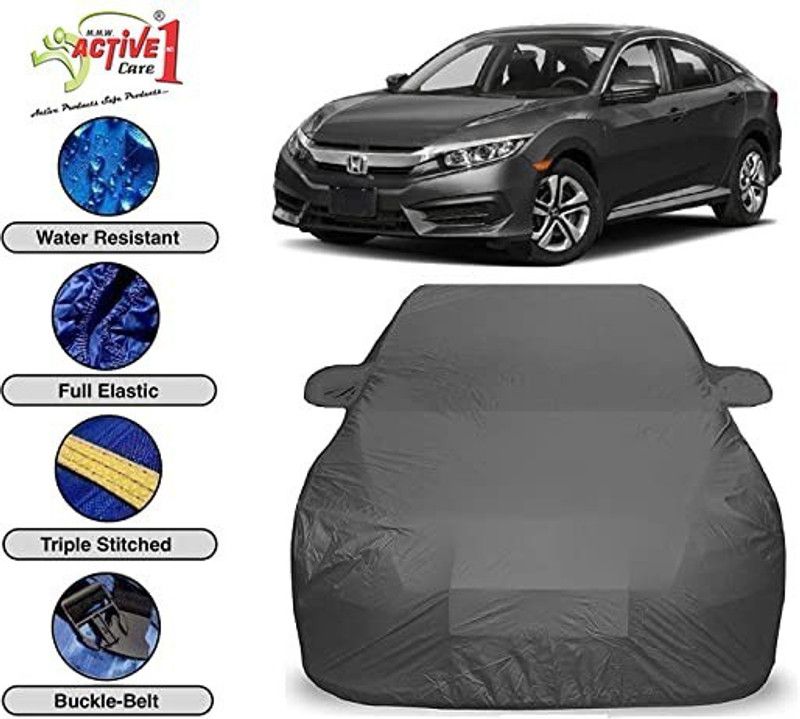 MMW ACTIVE NO. 1 Car Cover For Honda Civic (With Mirror Pockets)  (Grey)