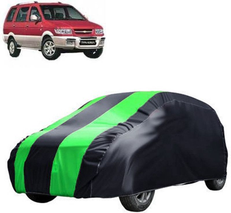 QualityBeast Car Cover For Chevrolet Tavera (Without Mirror Pockets)  (Green, Black)