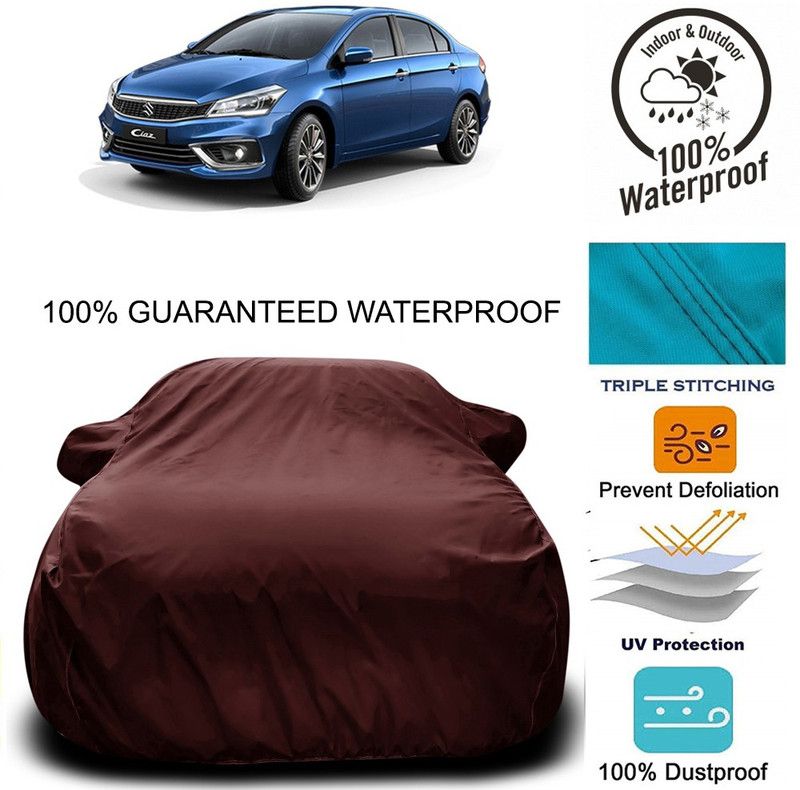 Elegance Car Cover For Maruti Suzuki Ciaz (With Mirror Pockets)  (Maroon)