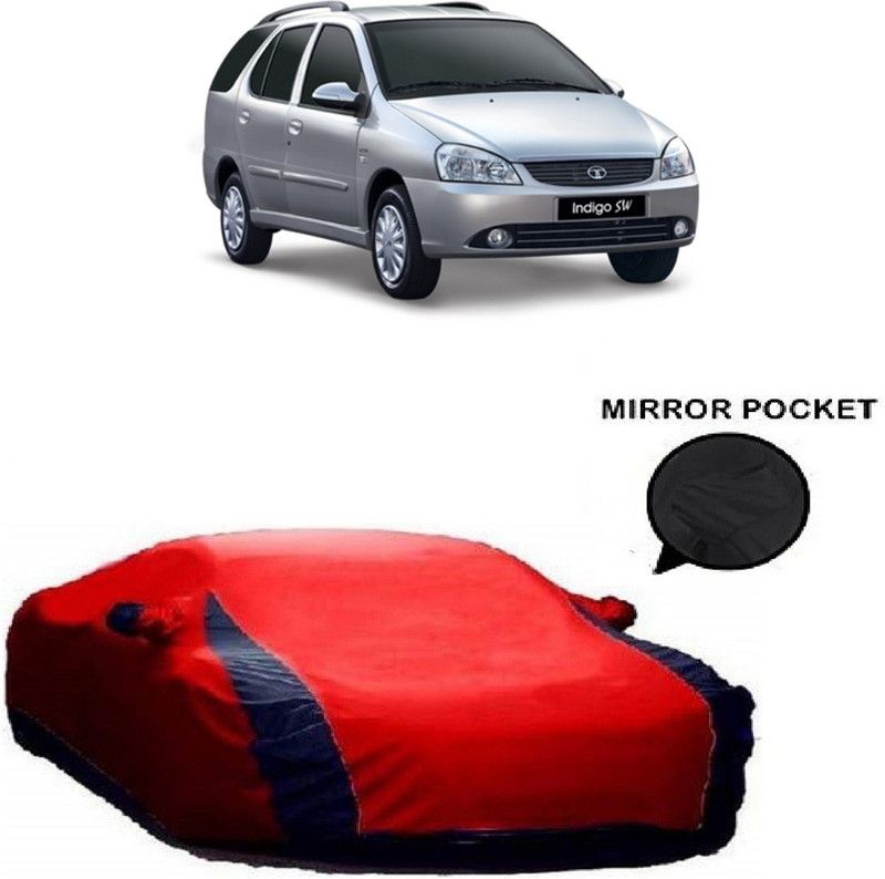 Ascension Car Cover For Tata Indigo (With Mirror Pockets)  (Red)
