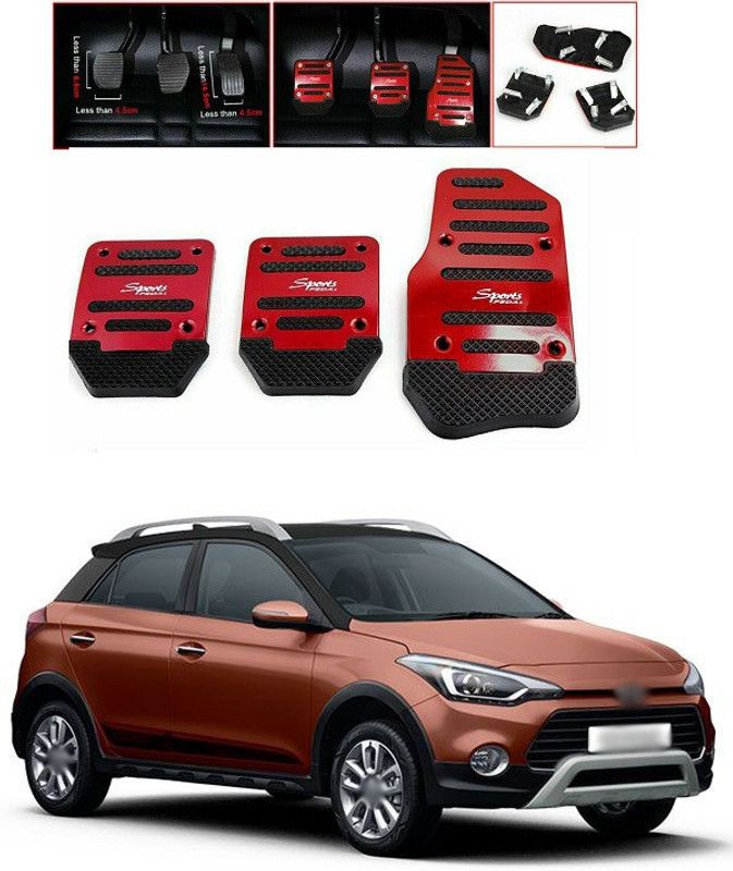 PRTEK CAR 3pcs Nonslip Car Pedal Pads Auto Sports Gas Fuel Petrol Clutch Brake Pad Cover Foot Pedals Rest Plate Kits For MT(Manual Transmission) A83 Car Pedal