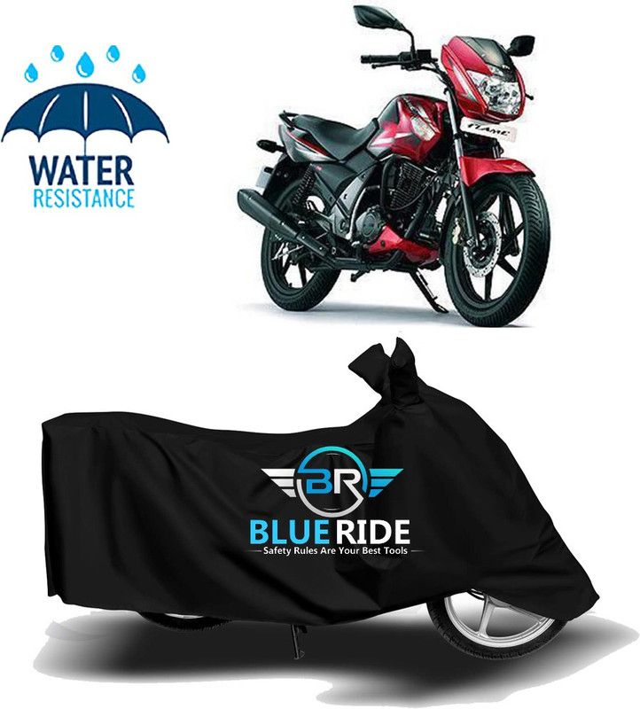 BLUERIDE Two Wheeler Cover for TVS  (Flame, Black)