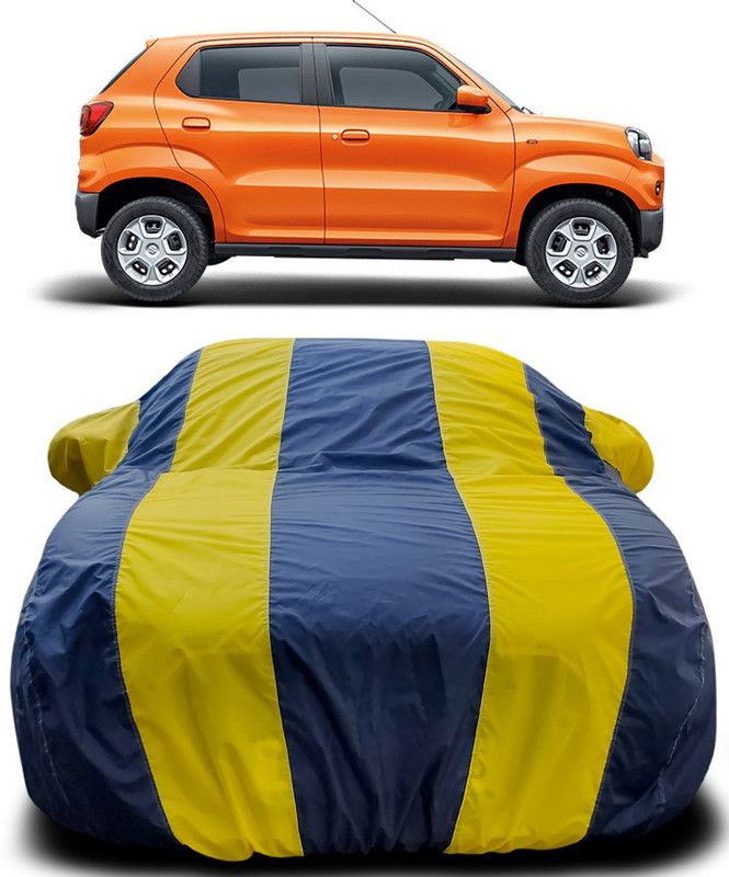 CoNNexXxionS Car Cover For Maruti Suzuki S-Presso (With Mirror Pockets)  (Blue, Yellow)