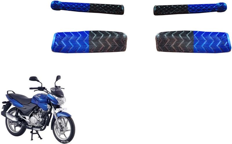 AutoVHPR BajDiscrIOODTBlueBlackGripCoverwithClutchBreakCover Handle Bar Grip For Bajaj Discover 100 DTS-i  (Pack of 2)