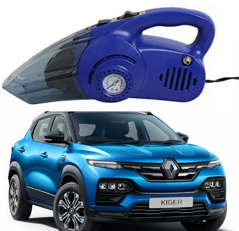 Oshotto 100W 2 in 1 Vacuum Cleaner cum Tyre Inflator for Renault Kiger Car Vacuum Cleaner  (Blue)