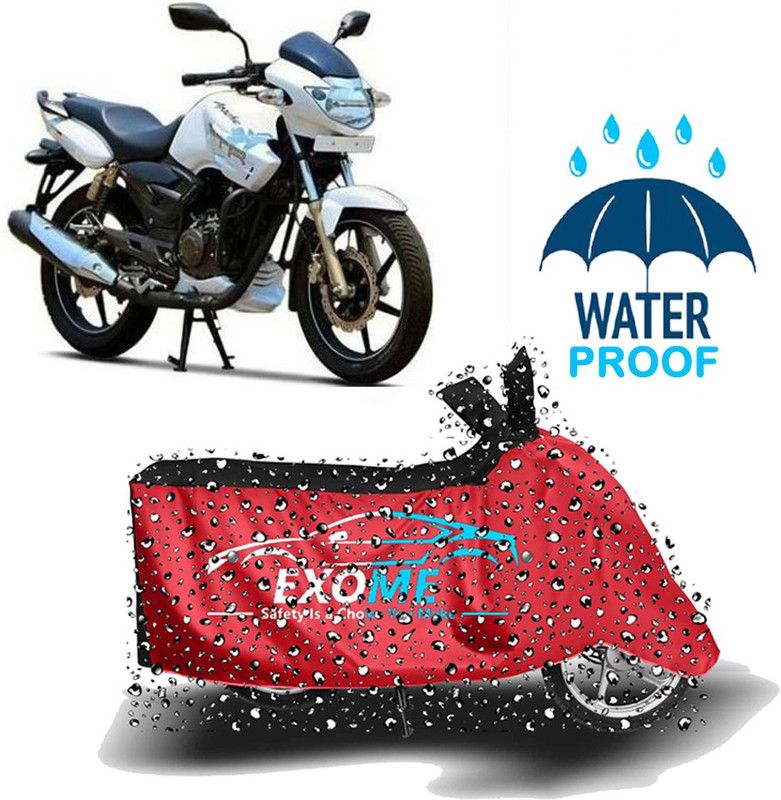 EXOME Two Wheeler Cover for TVS  (Apache RTR 180, Red, Black)
