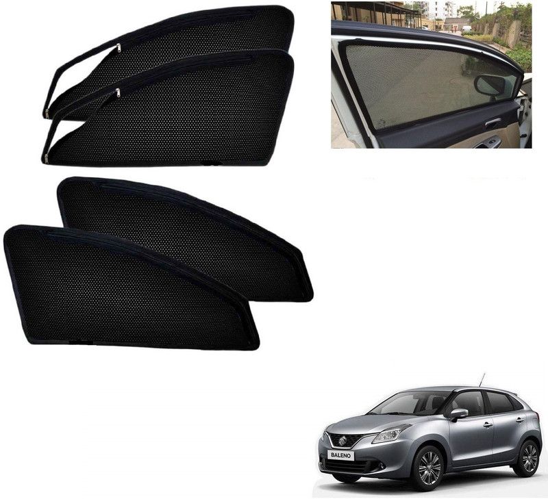 AuTO ADDiCT Side Window, Rear Window Sun Shade For Maruti Suzuki Baleno  (Black)