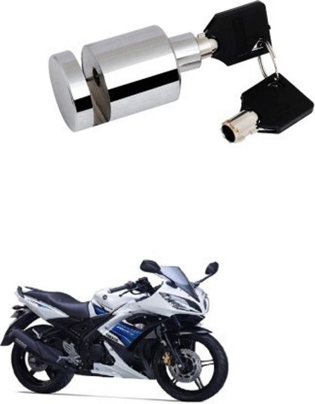 AS TRADERS Heavy Duty Disc Brake Lock Stainless Steel 7mm Pin for Yamaha YZF R15 S Heavy Duty Disc Brake Lock Stainless Steel 7mm Pin for Yamaha YZF R15 S Disc Lock  (Silver)