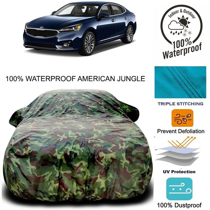HAAMAR Car Cover For Kia Cadenza (With Mirror Pockets)  (Brown, Green)