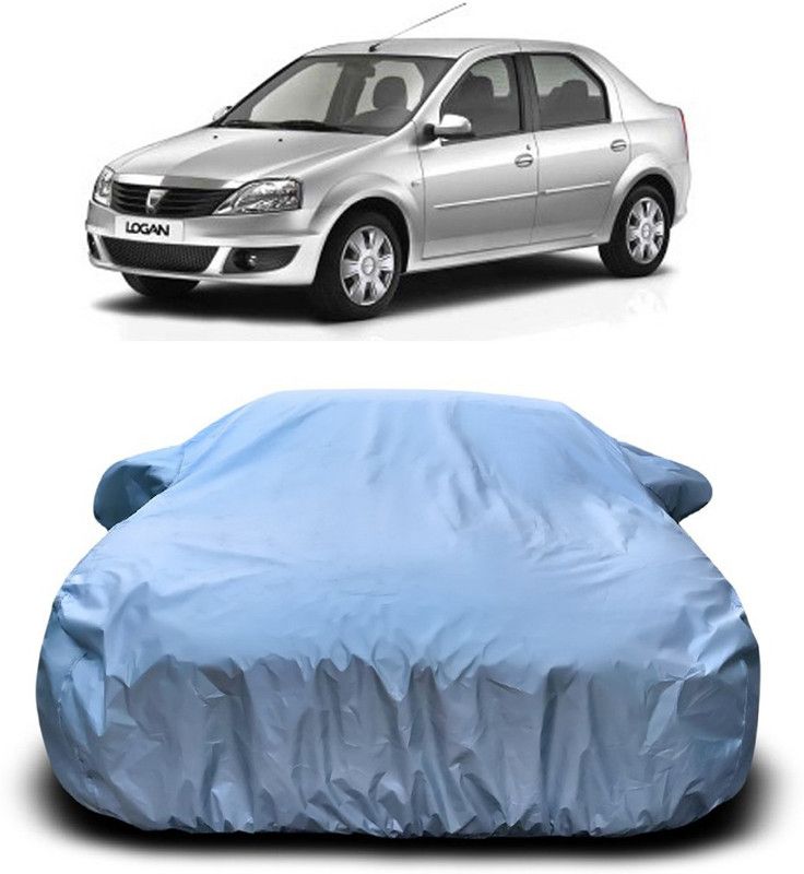 Genipap Car Cover For Renault Logan (With Mirror Pockets)  (Silver)