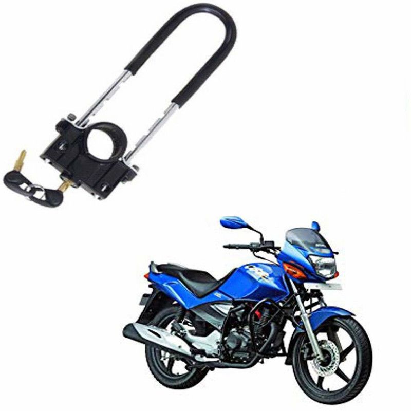 AS TRADERS U-Type Bike Anti Theft Front Shocker Lock Wheel Lock for CBZ Type 1 Wheel Lock  (Black)